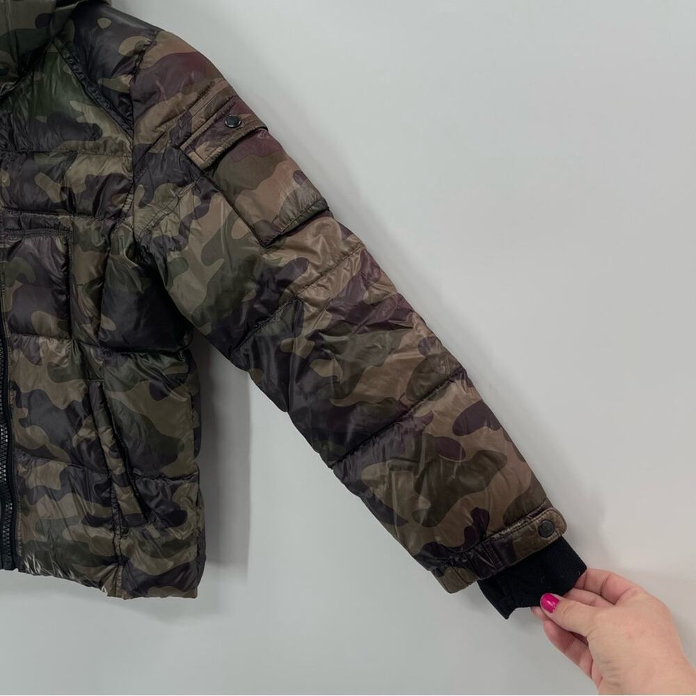 S13 New York Boy's Downhill Camo-Print Down-Blend Hooded Jacket Size 8 - Picture 4 of 12